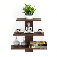 Furniture Cafe® Wooden Wall Shelves for Living Room | for Home Decor Items | Floating Book Rack- Amazon