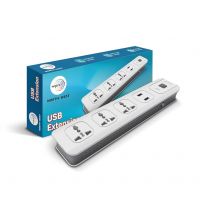 Wipro North west Optima USB Extension Cord | 2 mtr long Cord | 3 Universal Socket and 2 USB Port Spike Guard | Child Safety | Auto Cutoff | Fire Resistant | Extension Cord- Amazon