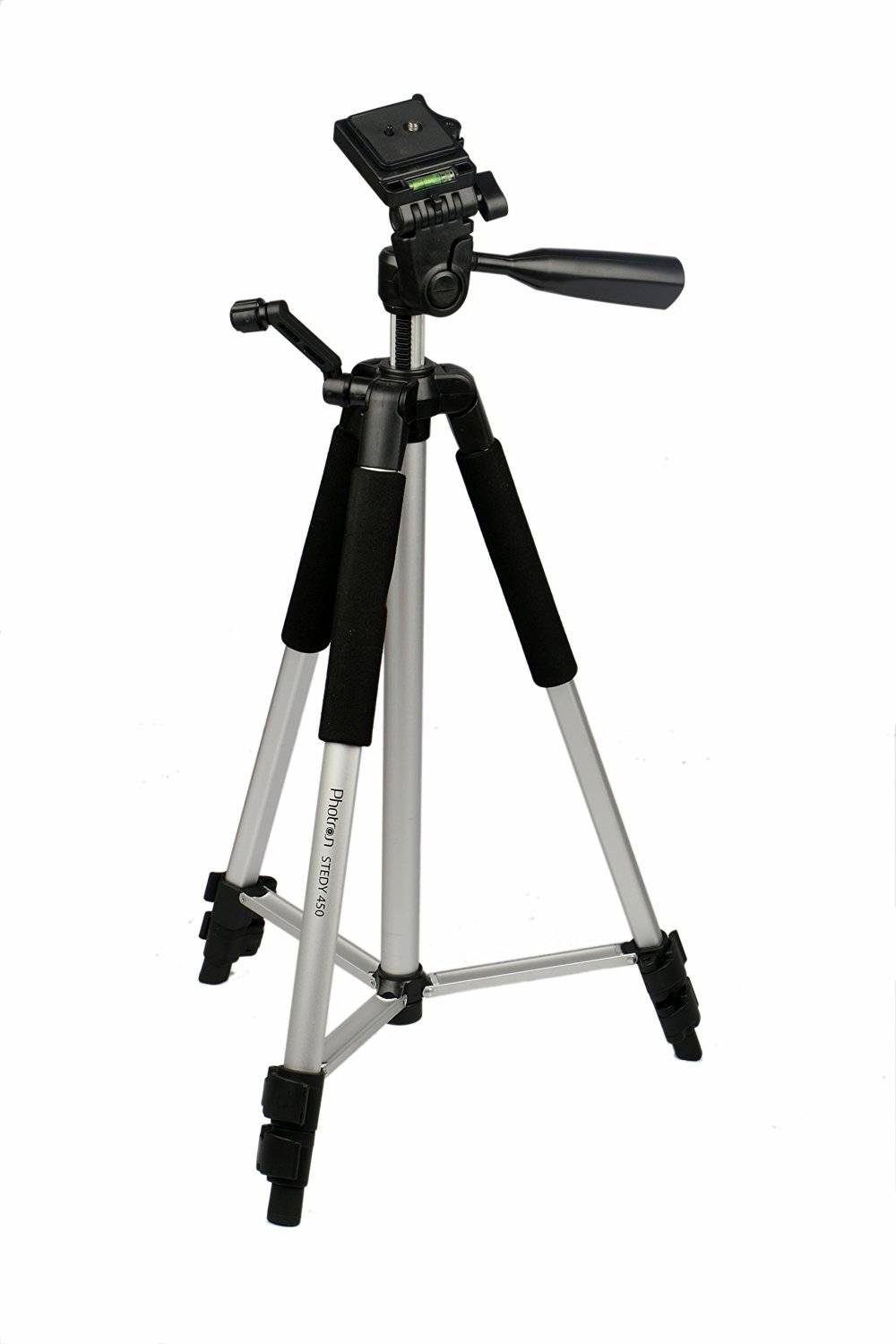 Photron Tripod Stedy 450 with Pan Head 4.5 Feet + Extra Quick Release Plate + Foam Grip and Carry Case