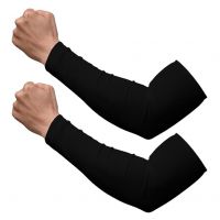 Kuber Industries Cotton Unisex Arm Sleeves|Sunlight Protection|Soft & Cofortable Glove "1 Pair" (Black)- Amazon