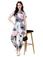 Regolith Designer Saree Women's Cotton Lycra Printed & Knitted Round Neck night suits for women and Printed Top and Pyjama Set for Women | night dresses- Amazon