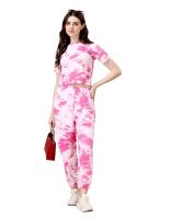 Regolith Designer Saree Women's Cotton Lycra Printed & Knitted Round Neck night suits for women | Printed Top and Pyjama Set for Women | night dresses- Amazon