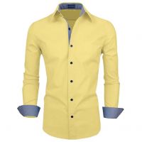 Zombom Men's Solid Cotton Blend Classic Fit Full Sleeve Casual Shirts- Amazon