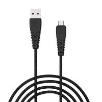 Portronics Konnect B Micro USB Cables For Fast Charging & Data Sync 3.0 Amp with PVC Heads I Nylon Braided I 1 mtr(Black)- Amazon
