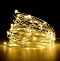 tu casa DW-440-USB-Led Copper Fairy Light, Waterproof(10 MTRS-100 Bulbs) Nickel Finish -Warm White- Amazon