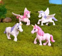 Chocozone Pack of 4 Cute Unicorn Miniatures Garden Decoration Gifts For Kids & Girlfriend- Amazon