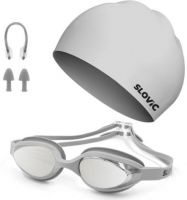 SLOVIC Swimming Kit Swimming Goggles & Swimming Cap with Ear Plug, Nose Clip Swimming Kit- Flipkart