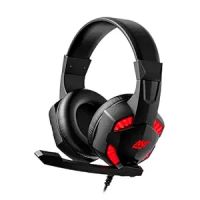Ant Value H115 Gaming Headset for PS5 PS4 Xbox One Controller, Bass Surround Noise Cancelling Mic, Over Ear Headphones with LED Lights- Amazon