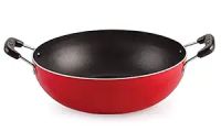 Nirlon Cooking Non-Stick Gas Stove Compatible Bottom deep Fry kadai/Wok Pans 21cm - 1.5 LTR(26mm_Classic_KD11)- Amazon