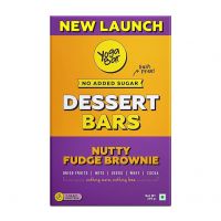 Yogabar Nutty Fudge Brownie Dessert Protein Bar With 7g Protein & 5g Fiber | Protein Bar With the Proteins of Dried Fruits, Nuts, Whey, Seeds, Cocoa (No Added Sugar) | Pack of 5 | 40g*5-200gm- Amazon