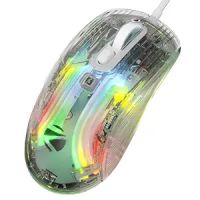 Zebronics Krystal Transparent Premimum Gaming Mouse with Upto 7200 DPI, 7 Buttons, Braided Cable, High Resolution Sensor, Windows Software with RGB LED Light Modes- Amazon