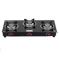 Cello Gem Premium 3 Burner Open Gas Cooktop,Better Heat Distribution,Toughened Glass,Heavy Duty Burners,Isi Certified,Slick Control Knobs,Precise Flame Control,1 Year Manufacturer'S Warranty,Black- Amazon