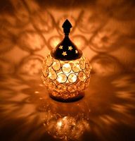 Collectible India Akhand Diya Diyas Decorative Brass Crystal Oil Lamp, Diwali Decoration Item - Lantern Oval Shape Diwali Gifts Home Decor Puja Lamp Tea Light Holder- Amazon