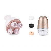 Lifelong LLM225 Rechargeable Head, Scalp and Full Body Pain Relief Massager & Lifelong LLM720 Rechargeable Face Cleaning Massager with 3 in-1 Detachable Heads, Golden- Amazon