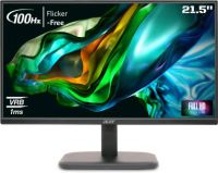 Acer 21.5 inch Full HD LED Backlit VA Panel with ZeroFrame Design, Ergonomic Stand, Acer Vision Care, Flicker Free Monitor (EK220Q)  (AMD Free Sync, Response Time: 1 ms, 100 Hz Refresh Rate)- Flipkart