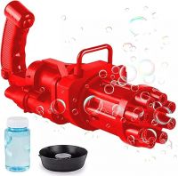 VGRASSP 8 Hole Electric Gatling Bubble Gun for Kids with Soap Solution Indoor and Outdoor Toys for Toddlers Bubble Launcher Machine- Amazon