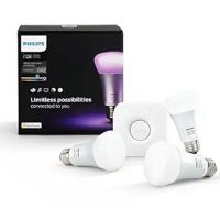 [Use HDFC Bank Debit Card 6 Month and above EMI ] PHILIPS Hue White & Color Ambiance Starter Kit with 10W E27 Smart Bulbs, Compatible with Amazon Alexa, Apple HomeKit, and The Google Assistant- Amazon