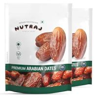 Nutraj Premium Gold Arabian Dates 1kg (500g X 2)| Khajur | Khajoor | No Preservatives | No Added Sugar | Dried Fruits | Rich in Iron, Fibre & Vitamins- Amazon