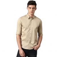 Dennis Lingo Beige Casual Shirts- Amazon