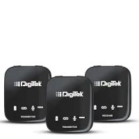 [Use J and K Bank Card ] DIGITEK® (DWM 101) Wireless Microphone System with ANC Noise Reduction, 360° Sound Capture, 100M Range, Upto 12 Hrs Working Time, For DSLR Camera, Android & iOS Smartphones, Seamless Audio Recording- Amazon
