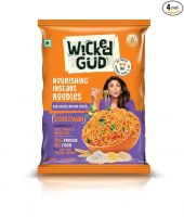 WickedGud Nourishing Schezwan Instant Noodles (69 gm x 4) | Healthy Noodles | No Maida | No Oil | No MSG | High Protein | High Fibre | Cholesterol Free- Amazon