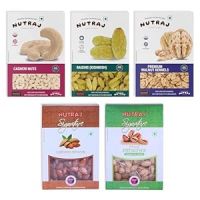 Nutraj Signature Premium Daily Needs Fresh&Healthy Mixed Dry Fruits Combo Of Almonds (Badam),Cashews(Kaju),Raisins(Kishmish),Pistachios(Pista) & Walnut Halves Kernels (Akhrot)1 Kg Pack (200G Each X5)- Amazon