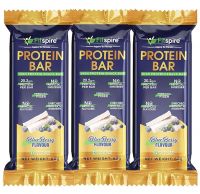 Fitspire Protein Bar (Pack of 3 Combo) - Blueberry Flavor, 180 gm | With 20.5 gm Protein Each | No Artificial Sweetener & Flavor | protein snacks for muscle gain | Each Flavour - 60 gm- Amazon