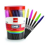Cello One Blue Ball Pen Jar of 60 Units |Ball Pens Blue | Jar of 60 Units | Ball Pens Set for Students | Pens for Office Use | Ball Pens for Writing Pens | Best pen- Amazon