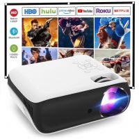 [Use Amazon Pay ICICI Card] HAPPRUN Projector, Native 1080P Bluetooth Projector with 100''Screen, 9500L Portable Outdoor Movie Projector Compatible with Smartphone, HDMI,USB,AV,Fire Stick, PS5- Amazon