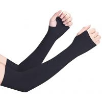 XJARVIS Black UV Tan Sunblock Protection with Thumb Hole Arm Sleeves, Outdoor Indoor Use Unisex Arm Sleeve- Amazon