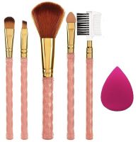 AY Makeup Brush Set of 5 and 1 Makeup Sponge Puff (colour may vary) | Face and Eye Makeup Brushes Set | For Cream, Liquid and Powder Formulation |- Amazon