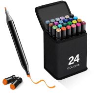 Parssufy 24 Pcs Dual Tip Alcohol Markers Set, Non-Toxic Art Supplies- Amazon