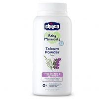 Chicco Baby Moments Talcum Powder, New Advanced Formula with Natural Ingredients to Prevent Rashes & Irritation, Creates Protective Barrier Without Clogging Pores, No Phenoxyethanol & Parabens (75g)- Amazon