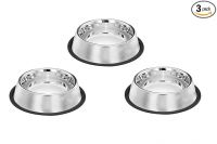 Pets Empire Small Dog & Cat Feeding Bowl | Dog Food Bowl | Dog Feeding Bowl | Cat Bowl | Cat Feeding Bowl | Stainless Steel Non-Skid Bottom- Amazon