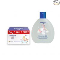 Bumtum Paraben Free Baby Soap (4N x 50 Gram) & Baby Massage Oil (200 ML) Combo- Amazon