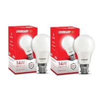 Eveready 14W LED Light Bulb | High Efficiency & Glare-Free Light | 4KV Surge Protection | Long Life & Low Maintenance | Uniform Light Distribution| Cool Day Light (6500K) | Pack of 2- Amazon