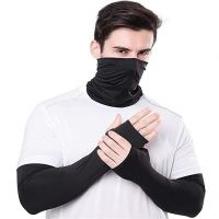 XJARVIS Bandana & Arm Sleeves For Dust & Sun Protection, Comes with Cool Lightweight, Windproof, Breathable Material, Fishing Hiking Running Cycling, Combo- Amazon