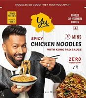 Yu Foodlabs - Instant Chicken Noodles with Real Chicken Pieces, Vegetables, Gravy, Chilli Oil & Non Fried Noodles - No Preservatives - 100% Natural - Ready To Cook 5 mins Hakka Noodles - 100g- Amazon