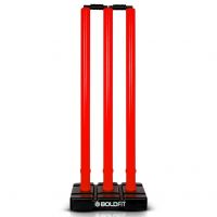 Boldfit Cricket Stumps with Stand Cricket Kit Plastic Wickets for Cricket Standard Wickets- Amazon