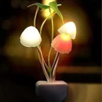 GLUN Magic 3D LED Night Lamp with Plug Smart Sensor auto On/Off and Color Change Mushroom Flowers Beautiful Illumination Home Decoration Lights- Amazon