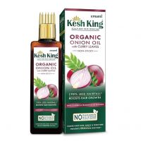 Kesh King Organic Onion Oil With Curry Leaves Reduces Hair Fall Upto 98% and Boosts Hair Growth | Non-Sticky Formula | Fragrance of Flowers | Goodness of Onion, Curry Leaves, Amla & Bhringraj - 100ml- Amazon