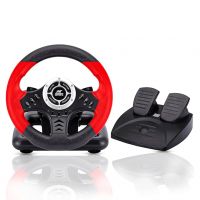 Ant Esports GW170 Competition Racing Steering Wheel with Universal USB Port and with Pedal, Suitable- Amazon