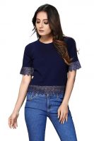 Regolith Designer Sarees Cotton Lycra Crop Tops for Women Cum Tops- Amazon