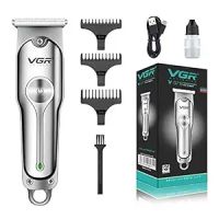 VGR V-071 Cordless Professional Hair Clipper Runtime: 120 Min Trimmer For Men With 3 Guide Combs (Silver) Standard,Battery Powered, 1 Count- Amazon