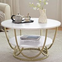 Ereteken ART Round Gold Coffee Table,2 Tier Coffee Tables- Amazon