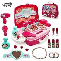 Galaxy Hi-Tech® Beauty Make up case and Cosmetic Set Suitcase with Makeup Accessories- Amazon