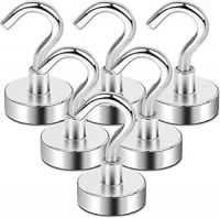 KESI Magnetic Hooks Heavy Duty, 25LBS Strong Neodymium Magnets Ceiling Hooks for Hanging Plants, Metal Magnets- Amazon