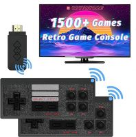TV Wireless HDMI Video Game Stick with 2 Player pad Controllers Free 600 Classic Games (Expandable) 8 Bit Mini Retro Dongle Device- Amazon
