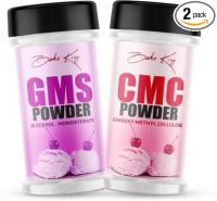 BAKE KING Pack of 2 GMS Powder (Glycerol Monostearate) 50gm and CMC Powder (Carboxymethyl Cellulose) 50gm | Raising Ingredient | Instant Ice Creams That Improves Texture, Softness- Amazon