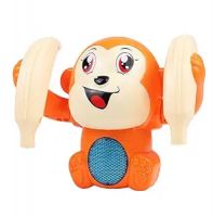 VGRASSP Dancing Spinning Rolling Tumble Monkey Voice Activated Banana Monkey with Music Light and Sound Effects (Colour as per Stock)- Amazon